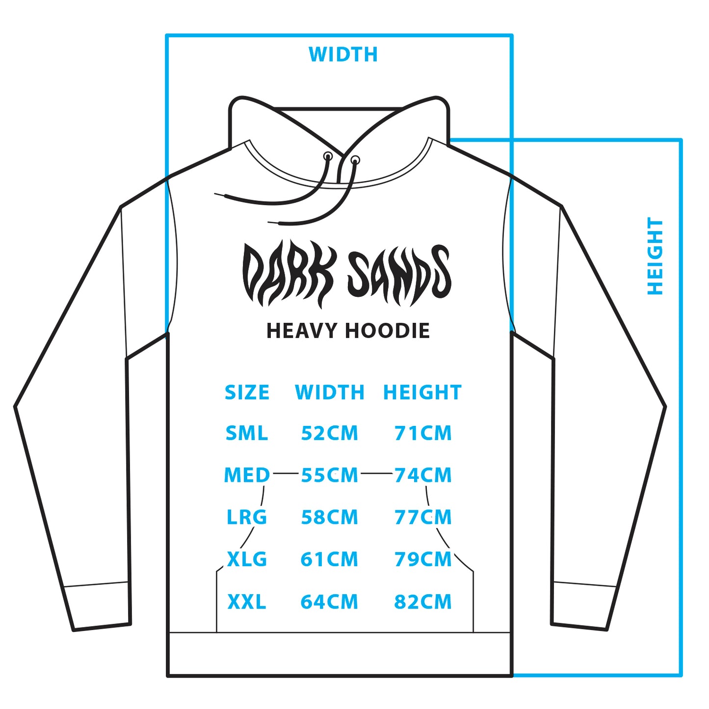 HEAVY HOODIE - PEAK PRINT - DARK NAVY