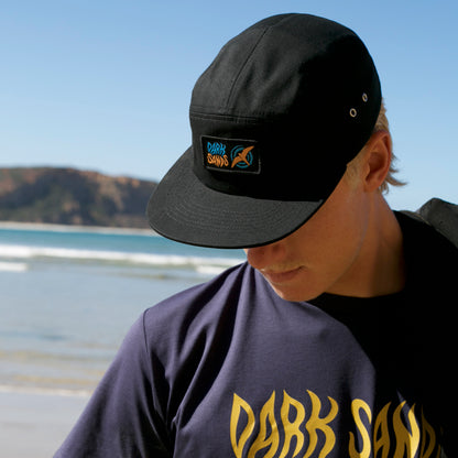 FIVE PANEL CAP - FALCON BADGE - BLACK