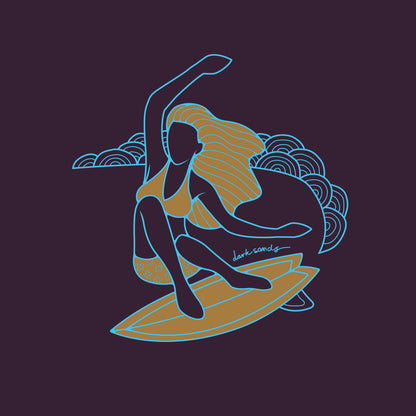 CLASSIC TEE - CARVE PRINT - DARK PURPLE