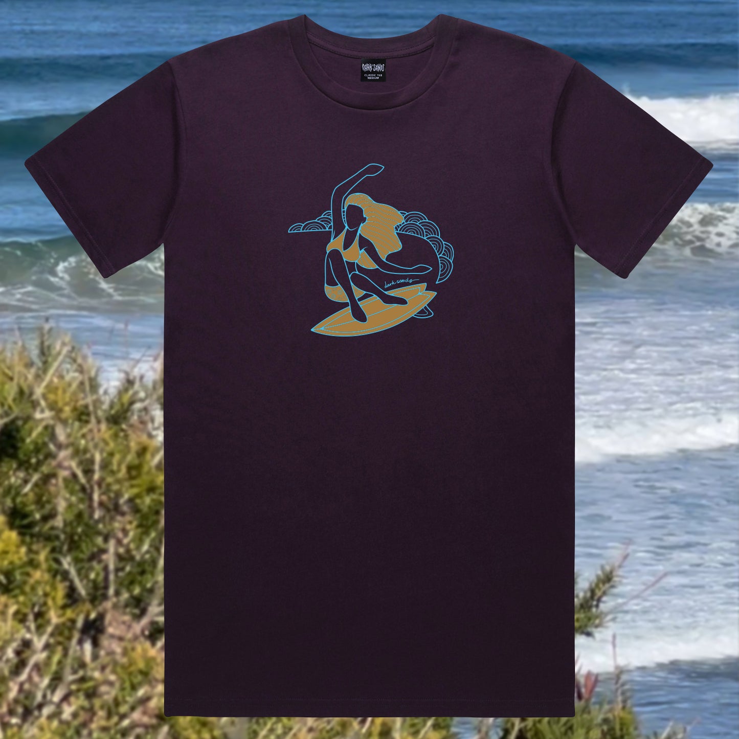 CLASSIC TEE - CARVE PRINT - DARK PURPLE