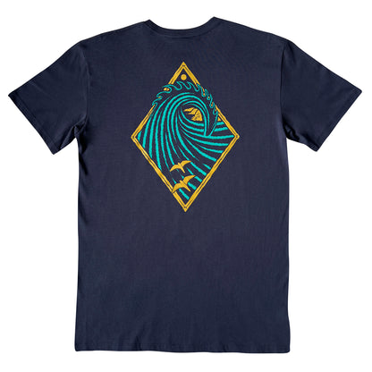 CLASSIC TEE - PEAK PRINT - NAVY