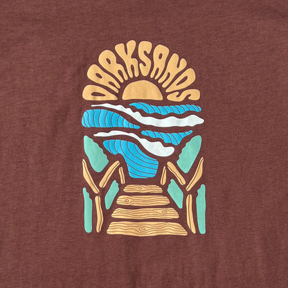 CLASSIC TEE - SUNRISE PRINT - CHESTNUT