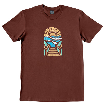 CLASSIC TEE - SUNRISE PRINT - CHESTNUT