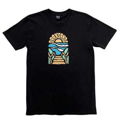 CLASSIC TEE - SUNRISE PRINT - BLACK