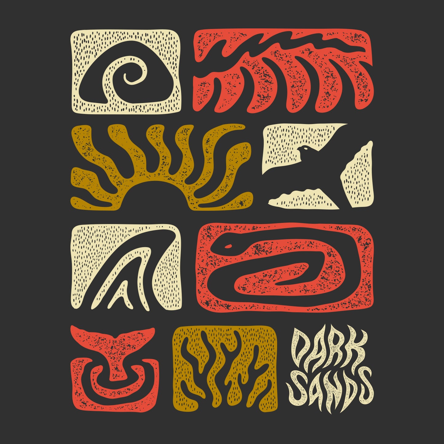 CLASSIC TEE - ELEMENTS PRINT - CHARCOAL