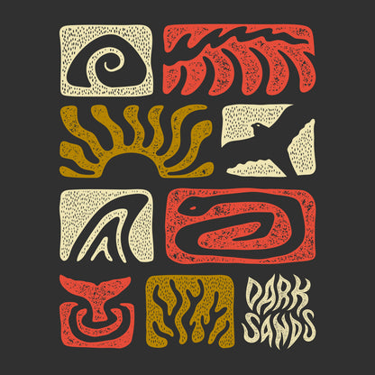 CLASSIC TEE - ELEMENTS PRINT - CHARCOAL