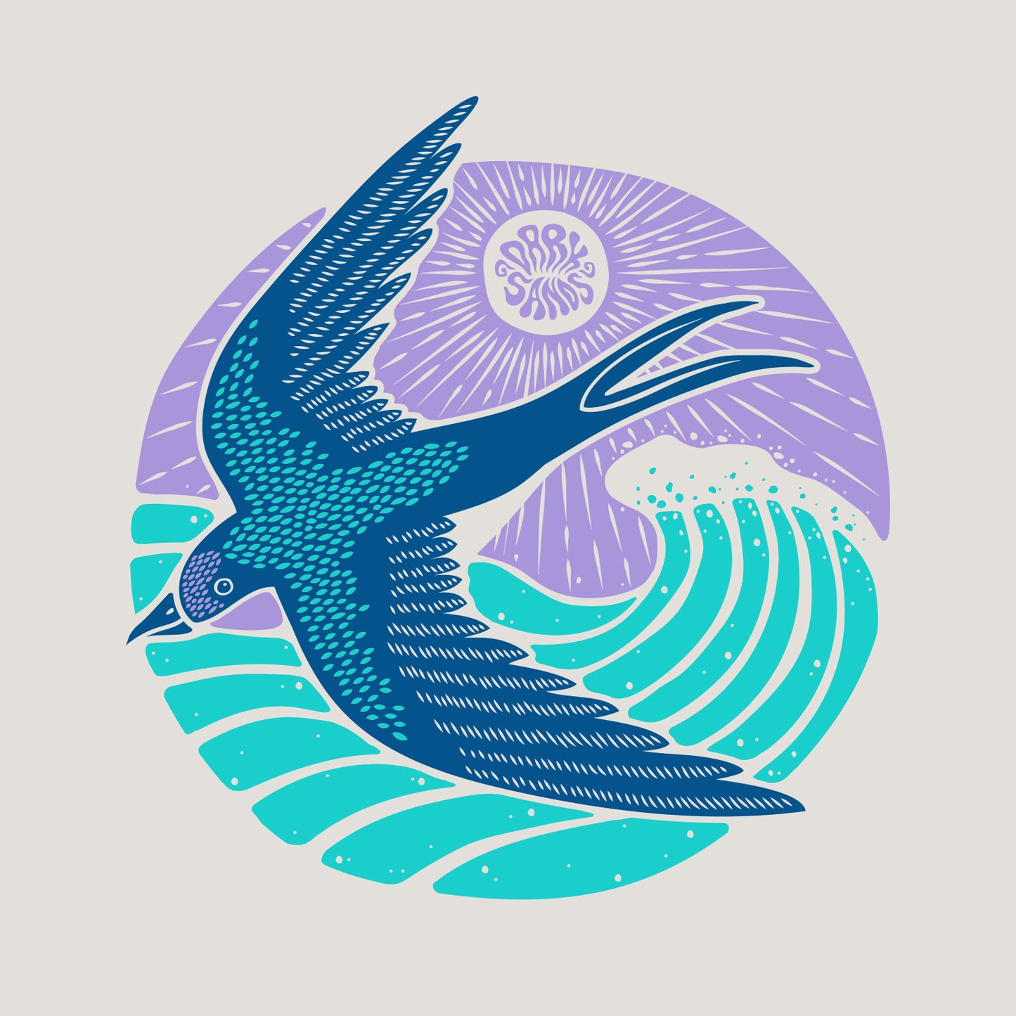 CLASSIC TEE - FLIGHT PRINT - BONE