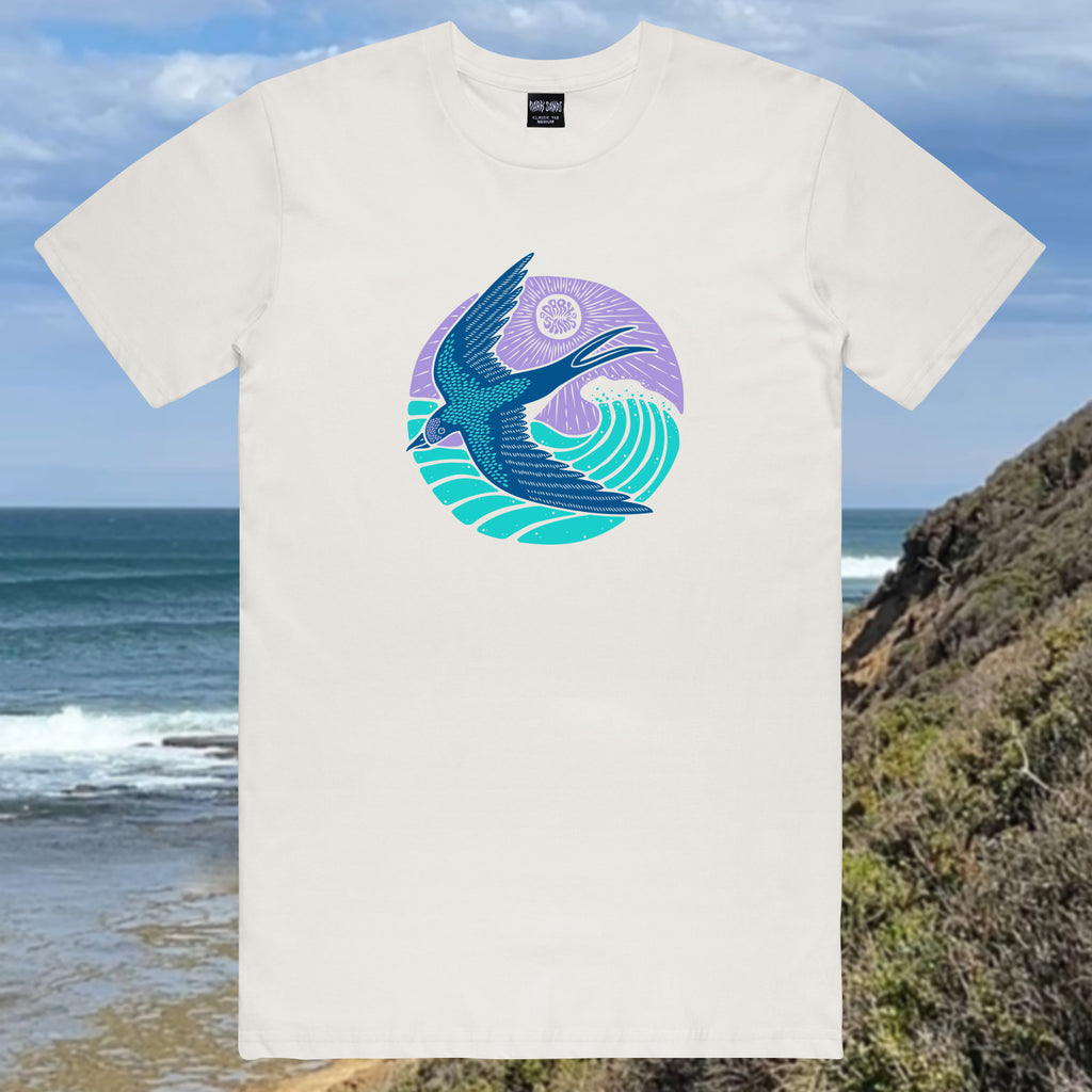 CLASSIC TEE - FLIGHT PRINT - BONE