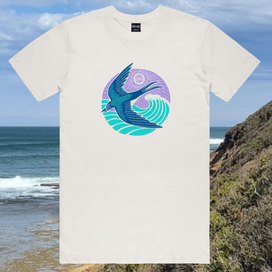 CLASSIC TEE - FLIGHT PRINT - BONE