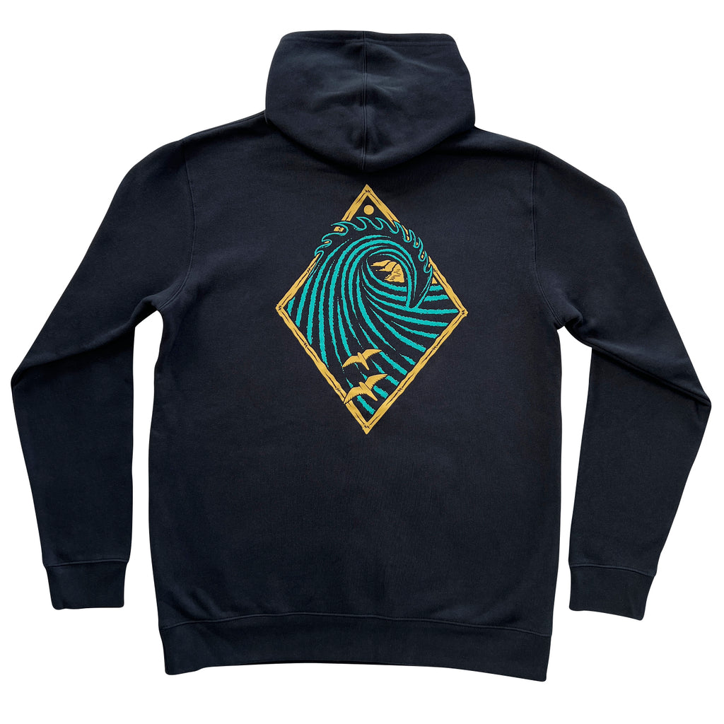 HEAVY HOODIE - PEAK PRINT - DARK NAVY