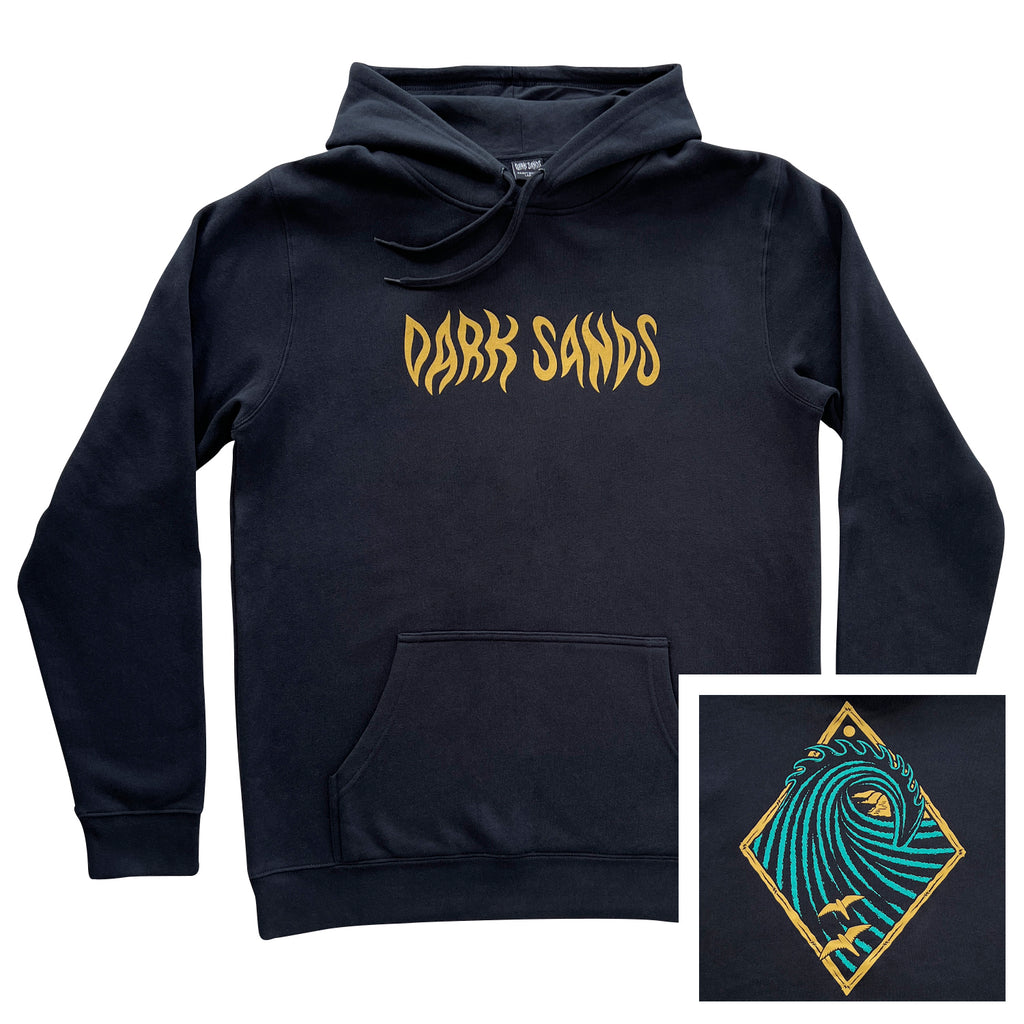 HEAVY HOODIE - PEAK PRINT - DARK NAVY