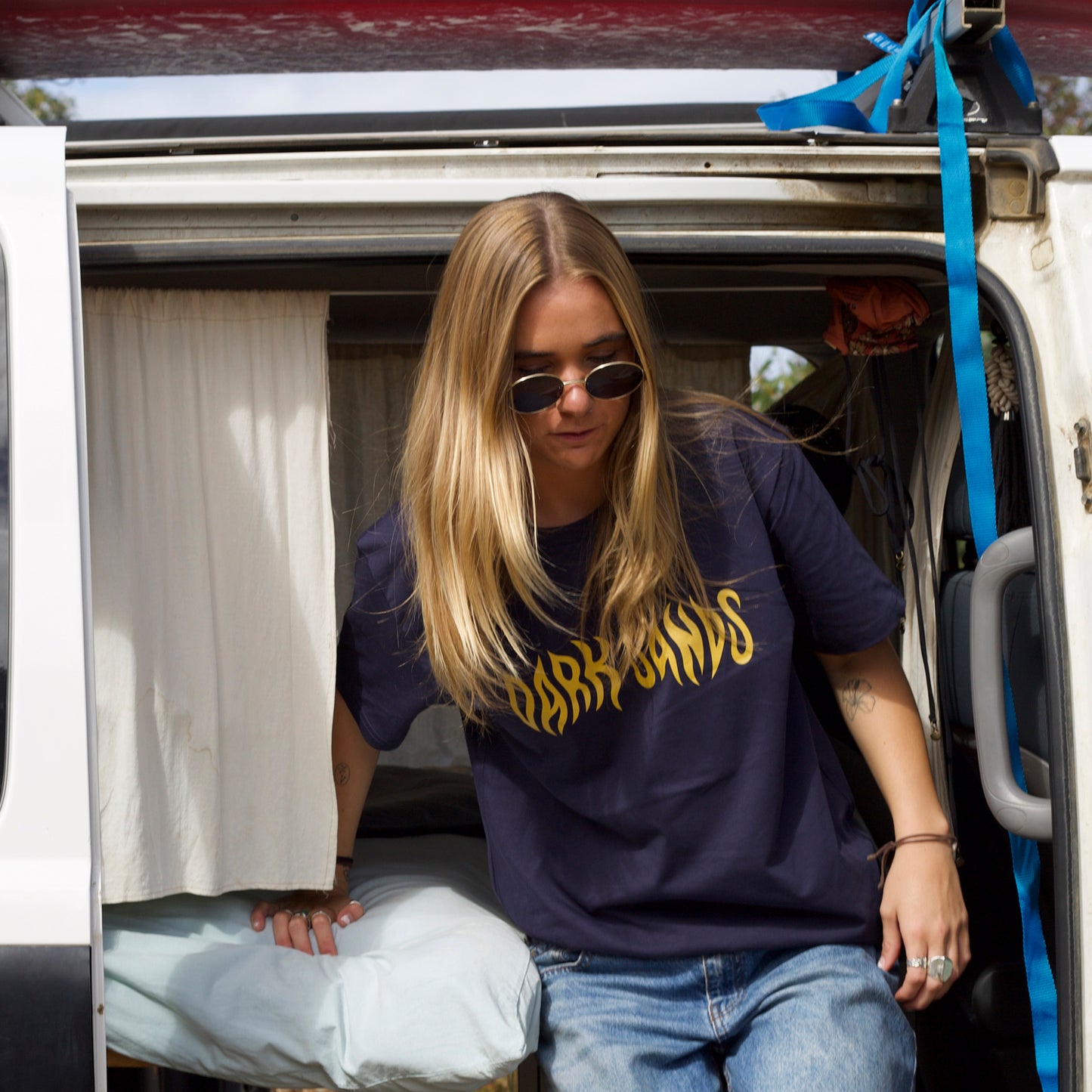 CLASSIC TEE - PEAK PRINT - NAVY