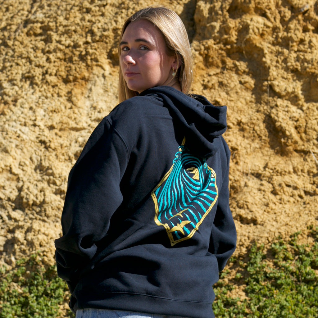 HEAVY HOODIE - PEAK PRINT - DARK NAVY