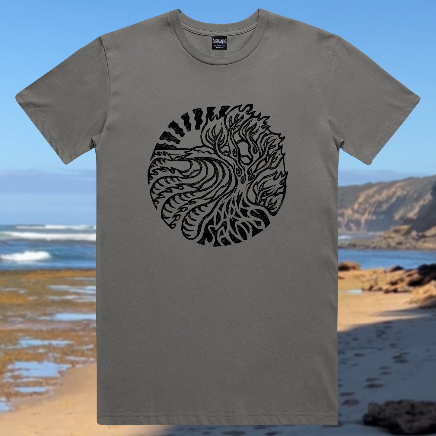 CLASSIC TEE - WINKI PRINT - STONE GREY